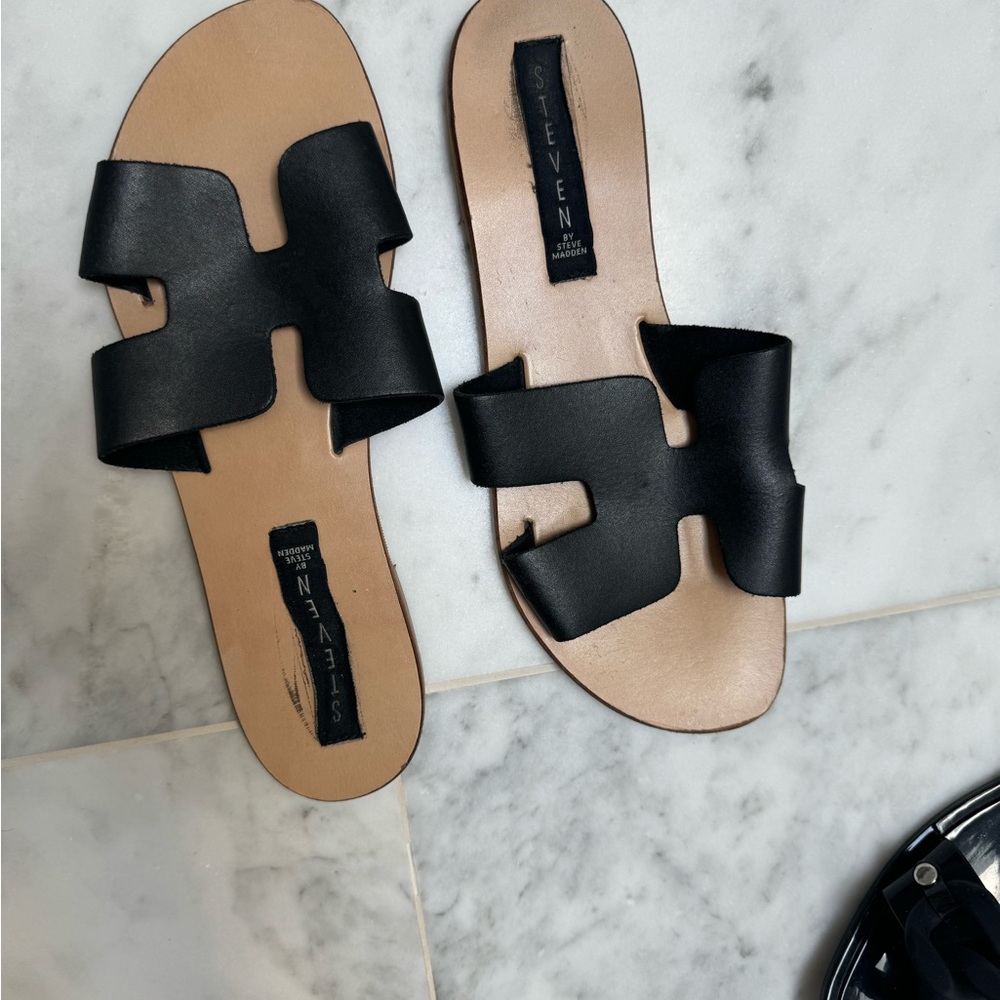 Steven Women's Black Slide Sandals